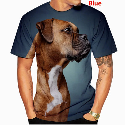 the BOXER - Casual Dog Design T-Shirts for Men