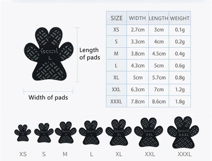 the PAW PADS - 4pc Dog Anti-Slip Paw Grip Traction Pads