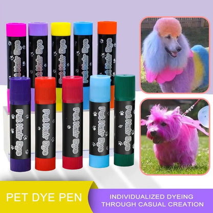 the DYED DAWG - 12 Colors Safe Washable Pet Hair Dye