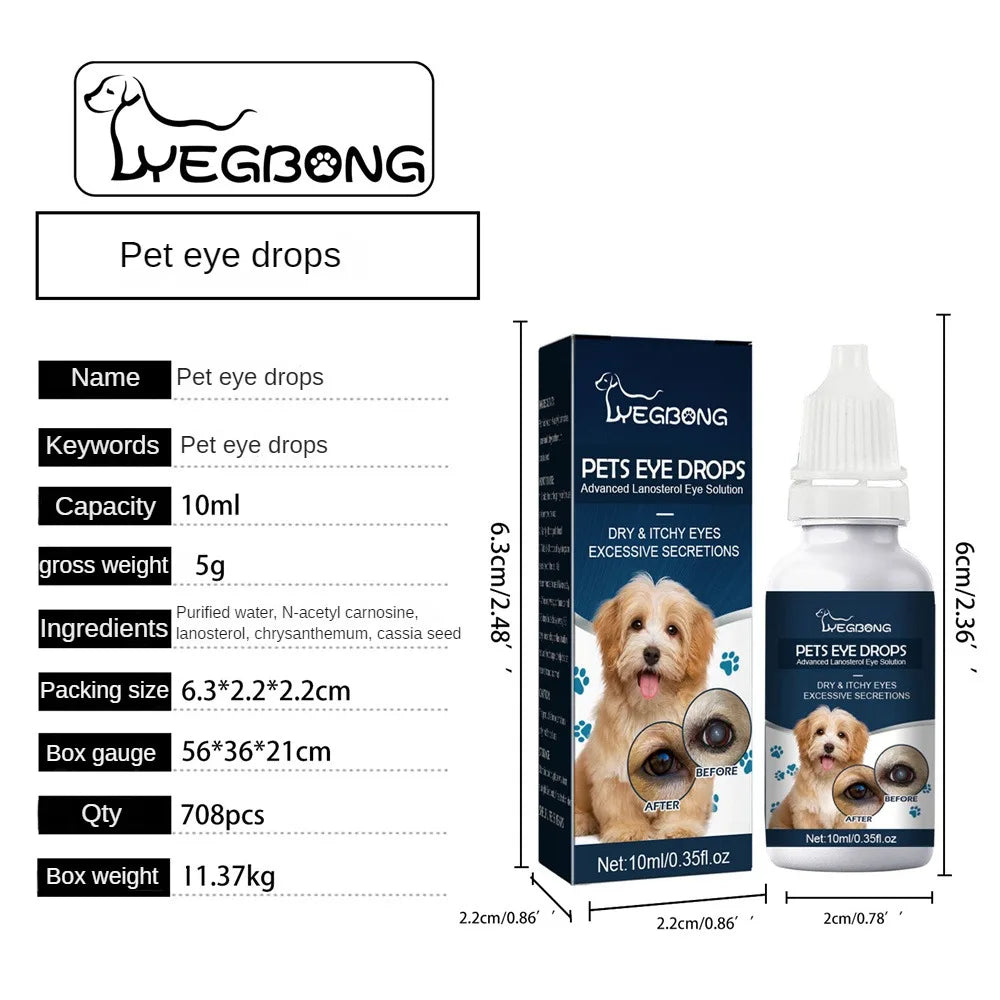 the GENTLE TEARS - 10ml Pet Eye Drops to Remove Tear Marks