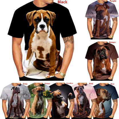 the BOXER - Casual Dog Design T-Shirts for Men