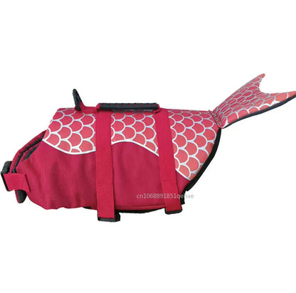 the SHARK ATTACK - Shark Dog Life Jacket Enhanced Buoyancy Swimming Clothes