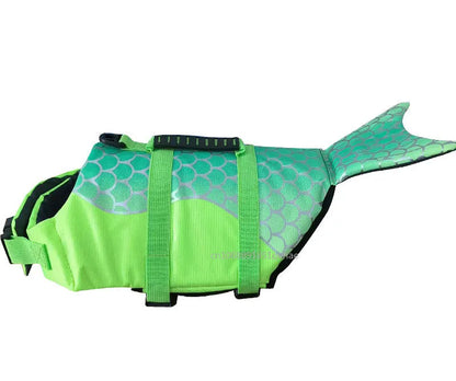 the SHARK ATTACK - Shark Dog Life Jacket Enhanced Buoyancy Swimming Clothes