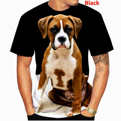 the BOXER - Casual Dog Design T-Shirts for Men