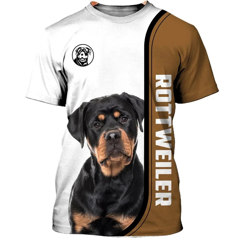 the BADASS DAWGS - Pitbull & Rottweiler 3D Graphic T-Shirts for Men