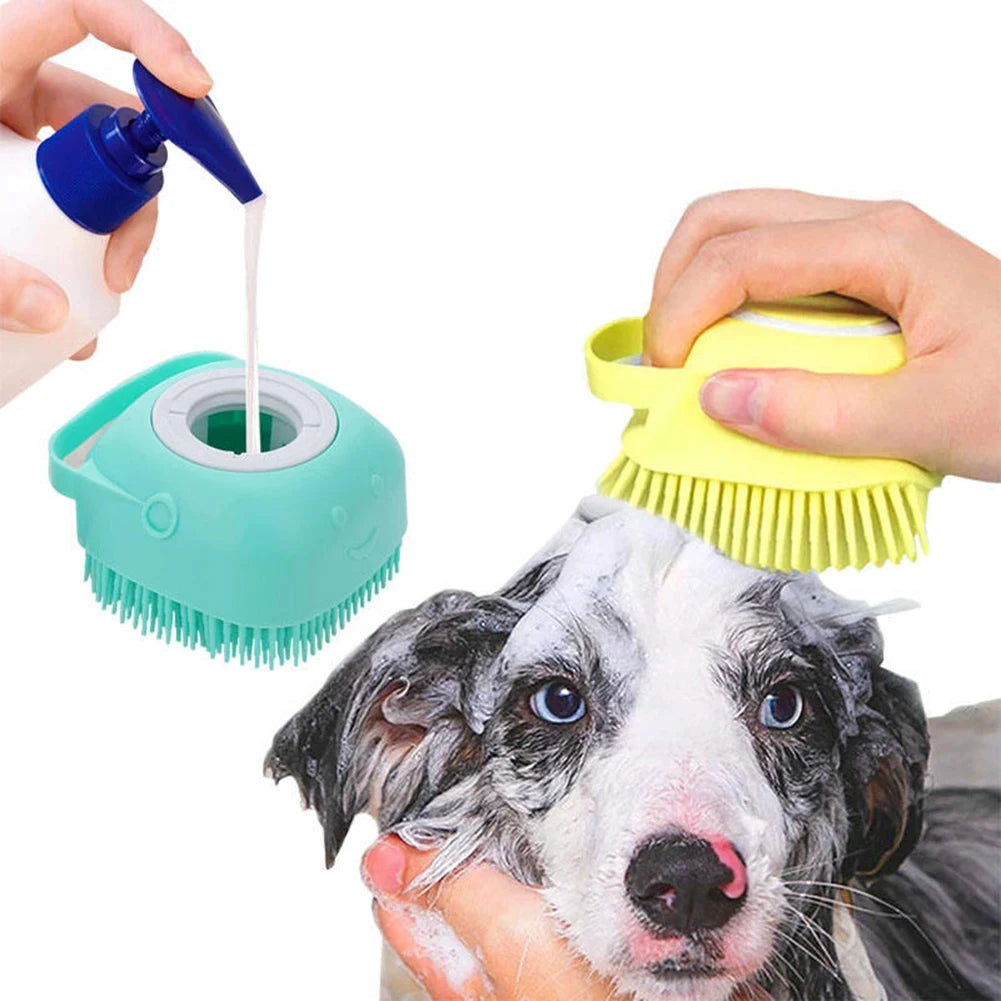 the SCRUBBER - Bathroom Puppy Dog Cat Bath Washing Massager