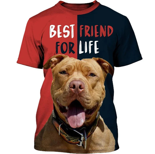 the BADASS DAWGS - Pitbull & Rottweiler 3D Graphic T-Shirts for Men