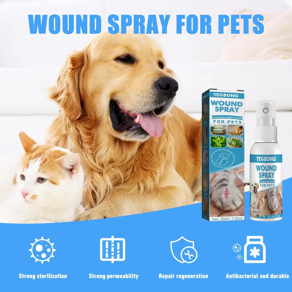 the WOUND SPRAY - 30ml Pets Anti-Itch and Itch Relief Spray