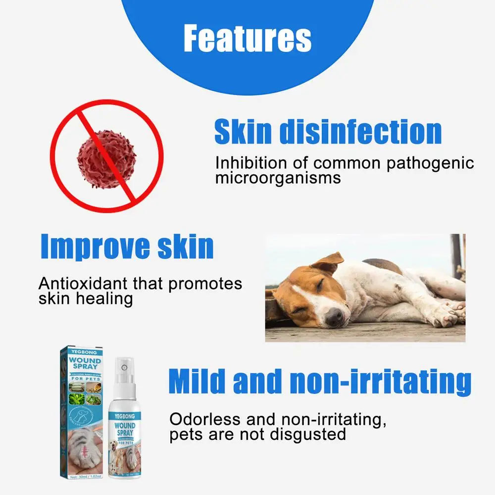 the WOUND SPRAY - 30ml Pets Anti-Itch and Itch Relief Spray