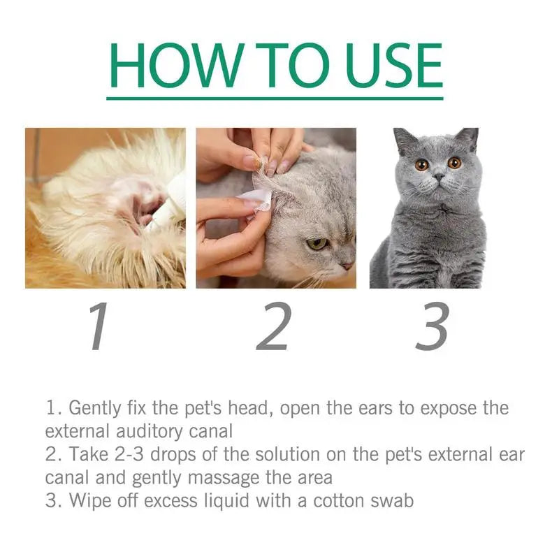 the EAR DROPS - 20ml Universal Pet Ear Drops Cat and Dog Ear Cleaner