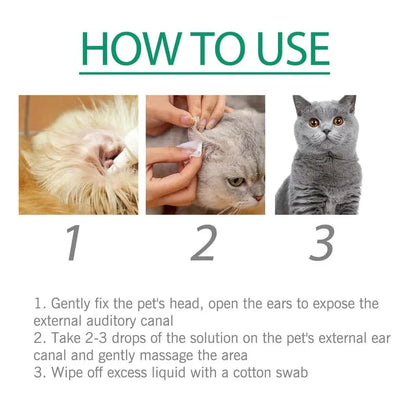 the EAR DROPS - 20ml Universal Pet Ear Drops Cat and Dog Ear Cleaner