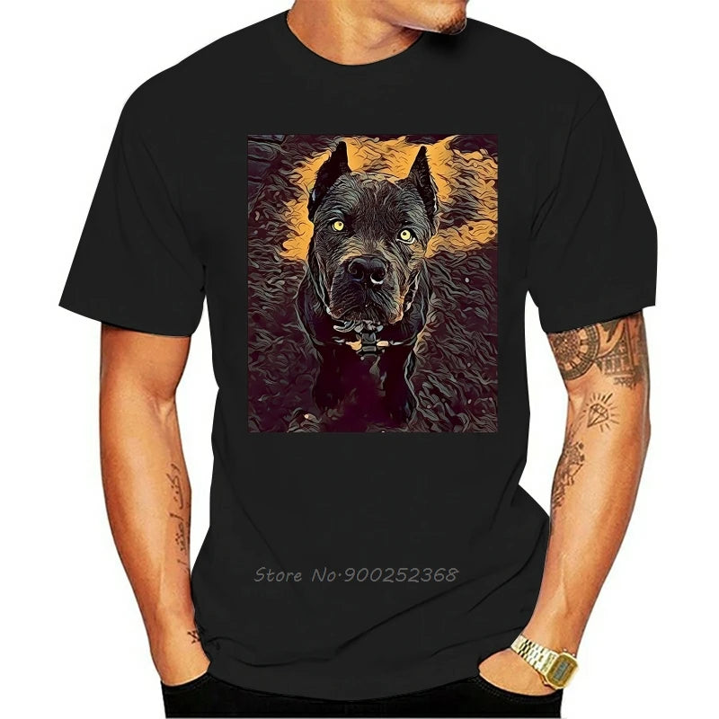 the MASTIFF - Cotton Cane Corso Black Italian Mastiff T-Shirts for Men