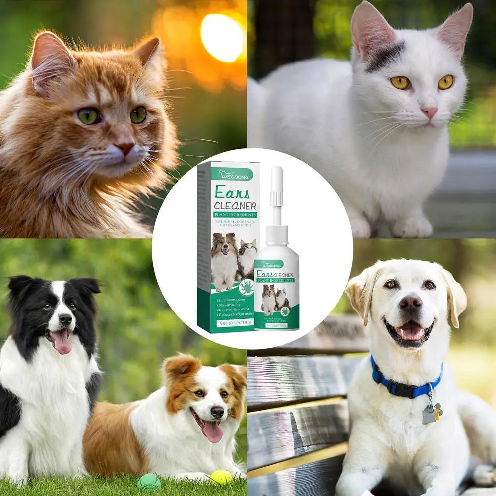 the EAR DROPS - 20ml Universal Pet Ear Drops Cat and Dog Ear Cleaner