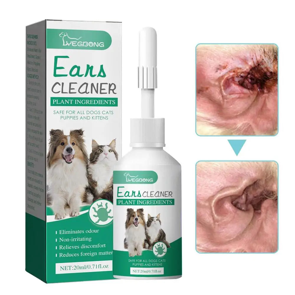 the EAR DROPS - 20ml Universal Pet Ear Drops Cat and Dog Ear Cleaner