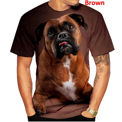 the BOXER - Casual Dog Design T-Shirts for Men