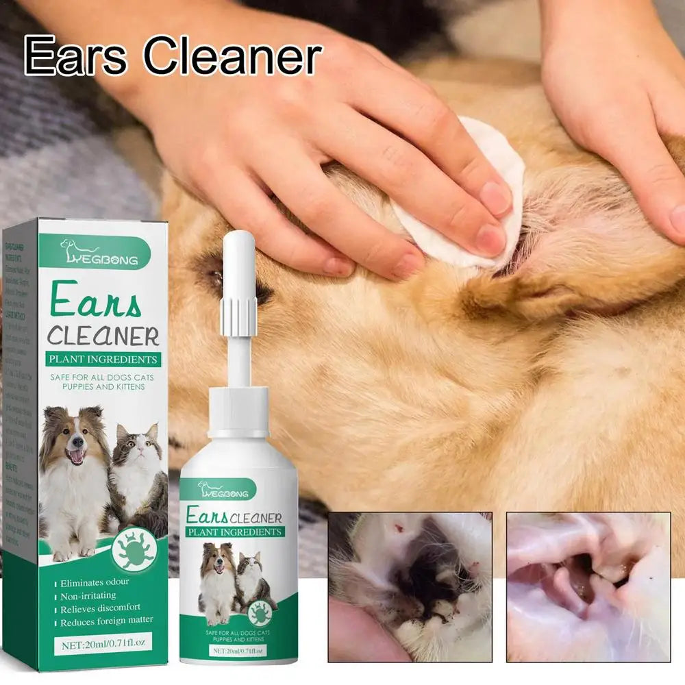 the EAR DROPS - 20ml Universal Pet Ear Drops Cat and Dog Ear Cleaner