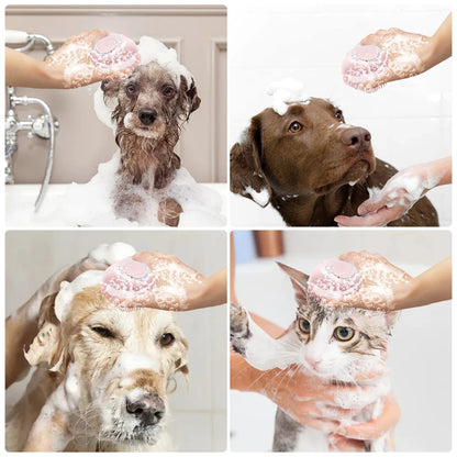 the SCRUBBER - Bathroom Puppy Dog Cat Bath Washing Massager